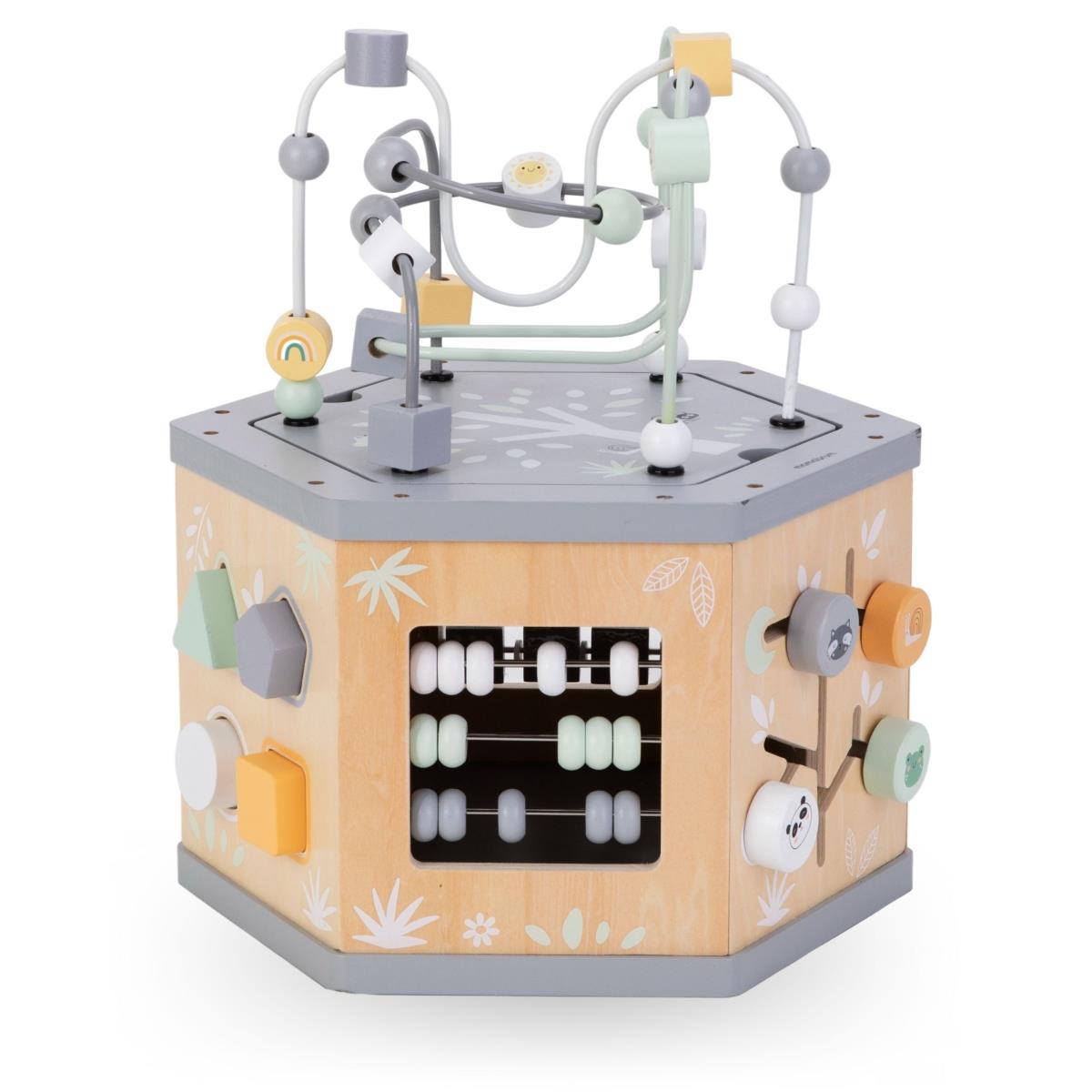 Cubo educativo interattivo in legno 7 in 1 - anello motore