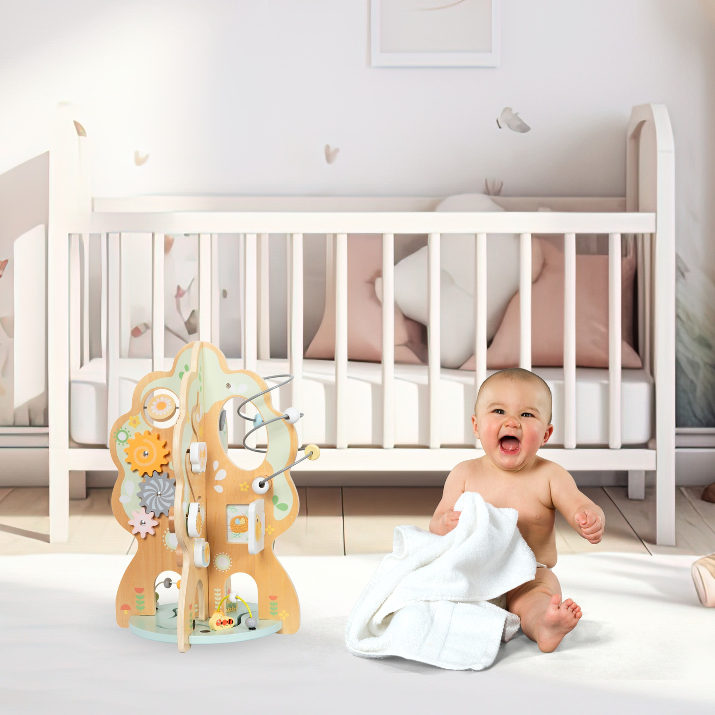 Giocattolo educativo in legno 10 in 1 - albero multifunzionale