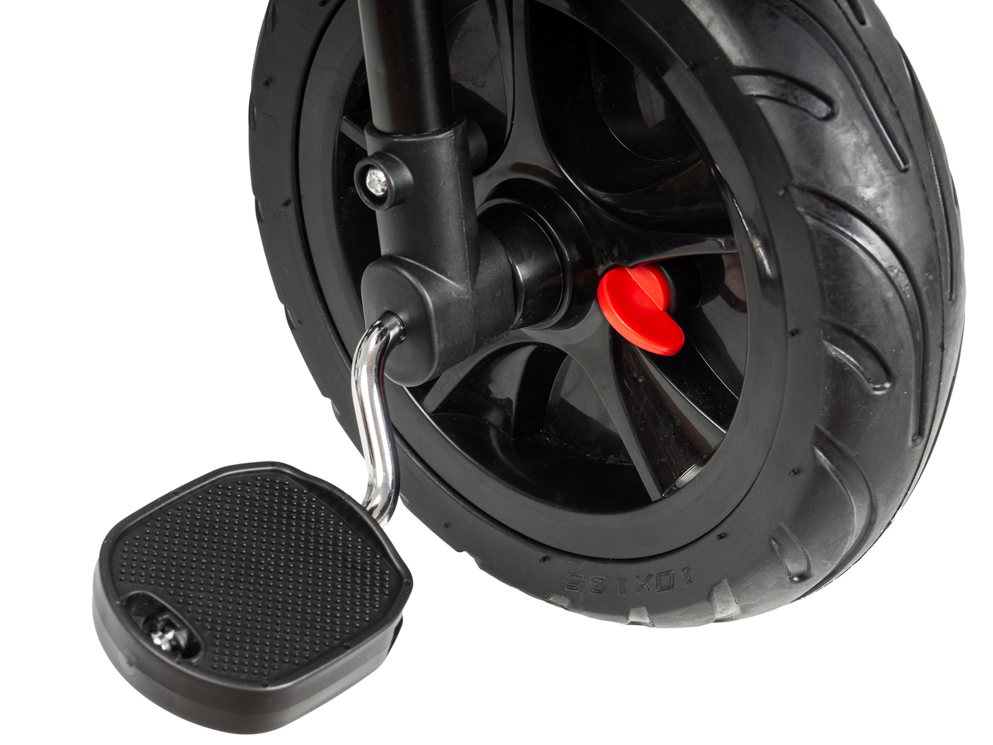 HyperMotion TOBI VECTOR triciclo - ruote gonfiabili eterne + barra di spinta. Colore: nero.