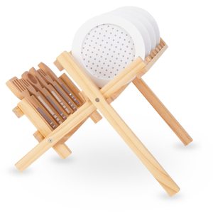 Accessori da cucina in legno con asciugapentole - set per bambini