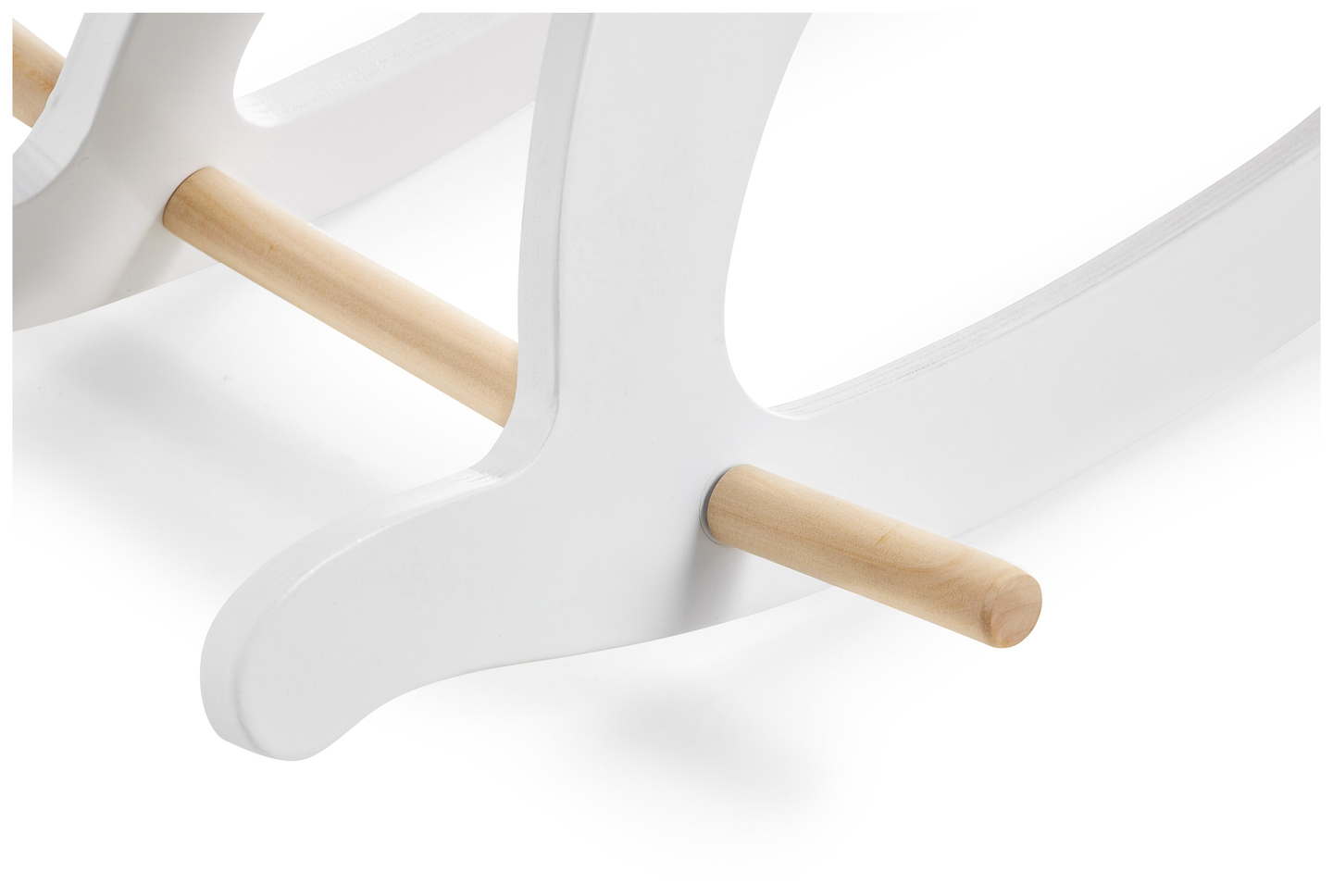 Cavallo a dondolo in legno - bianco - a partire da 12 mesi.