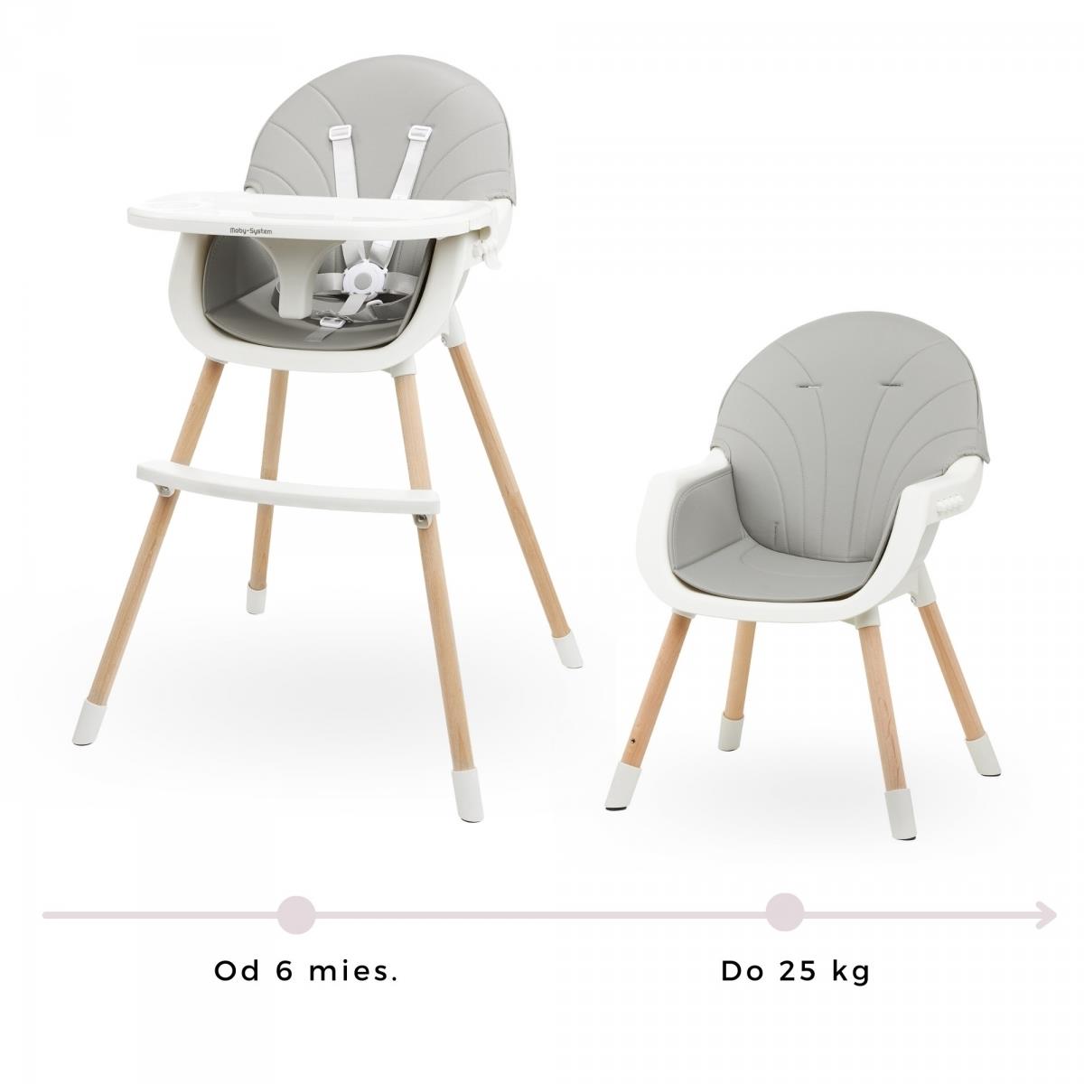 AMELIA sedia per allattamento 3in1 Moby-System, grigio