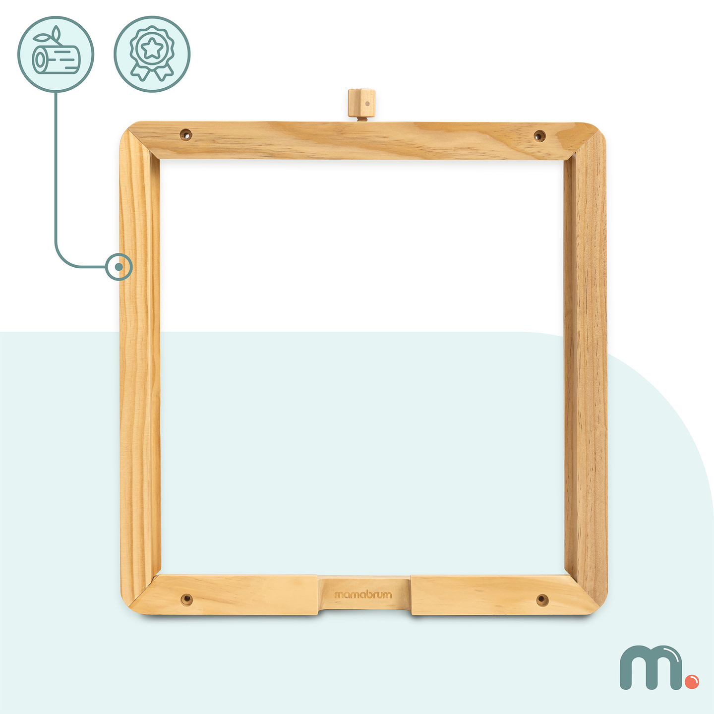 Cornice da parete in legno - per il montaggio delle lavagne didattiche Mamabrum
