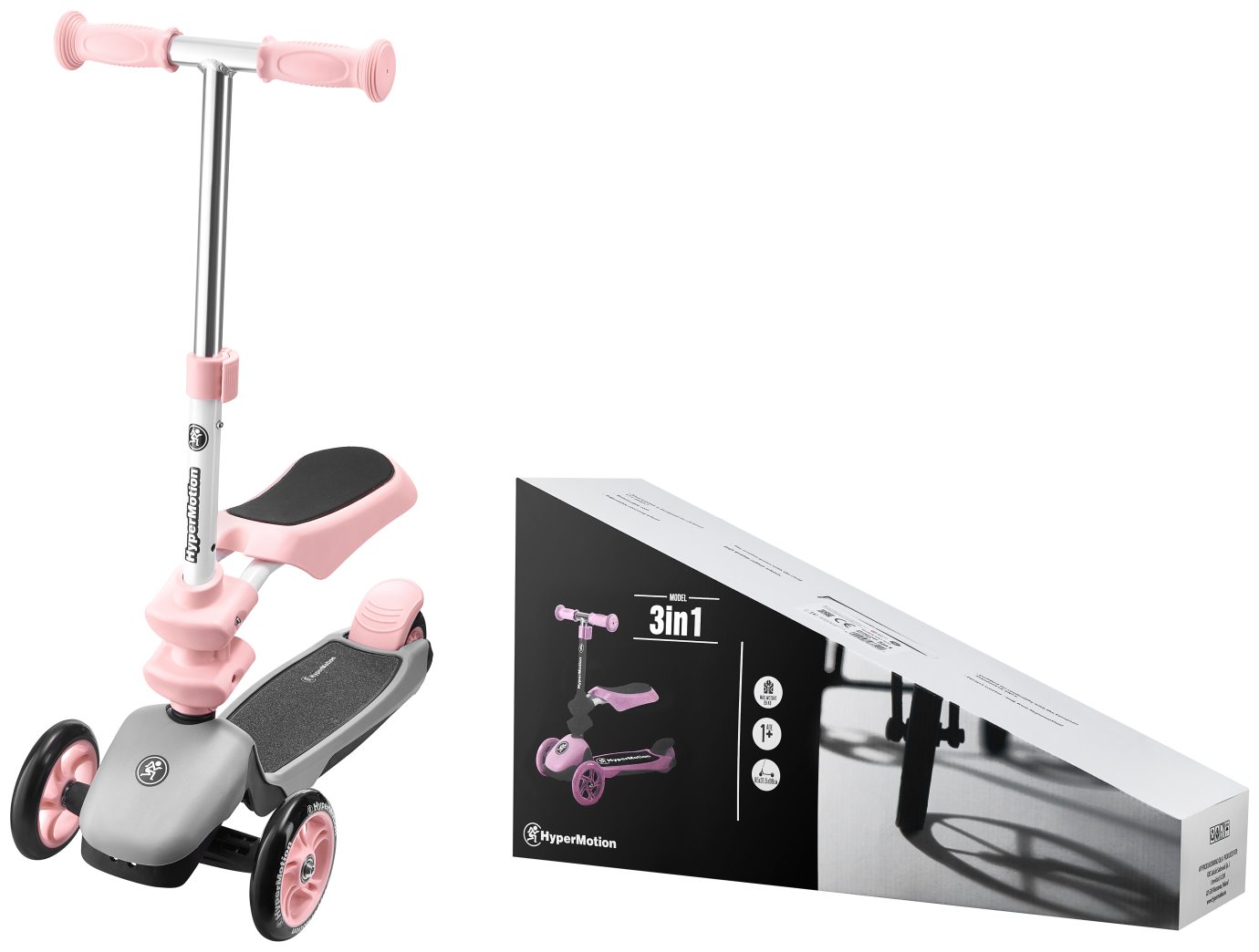 Triciclo di equilibrio HyperMotion 3in1 - rosa
