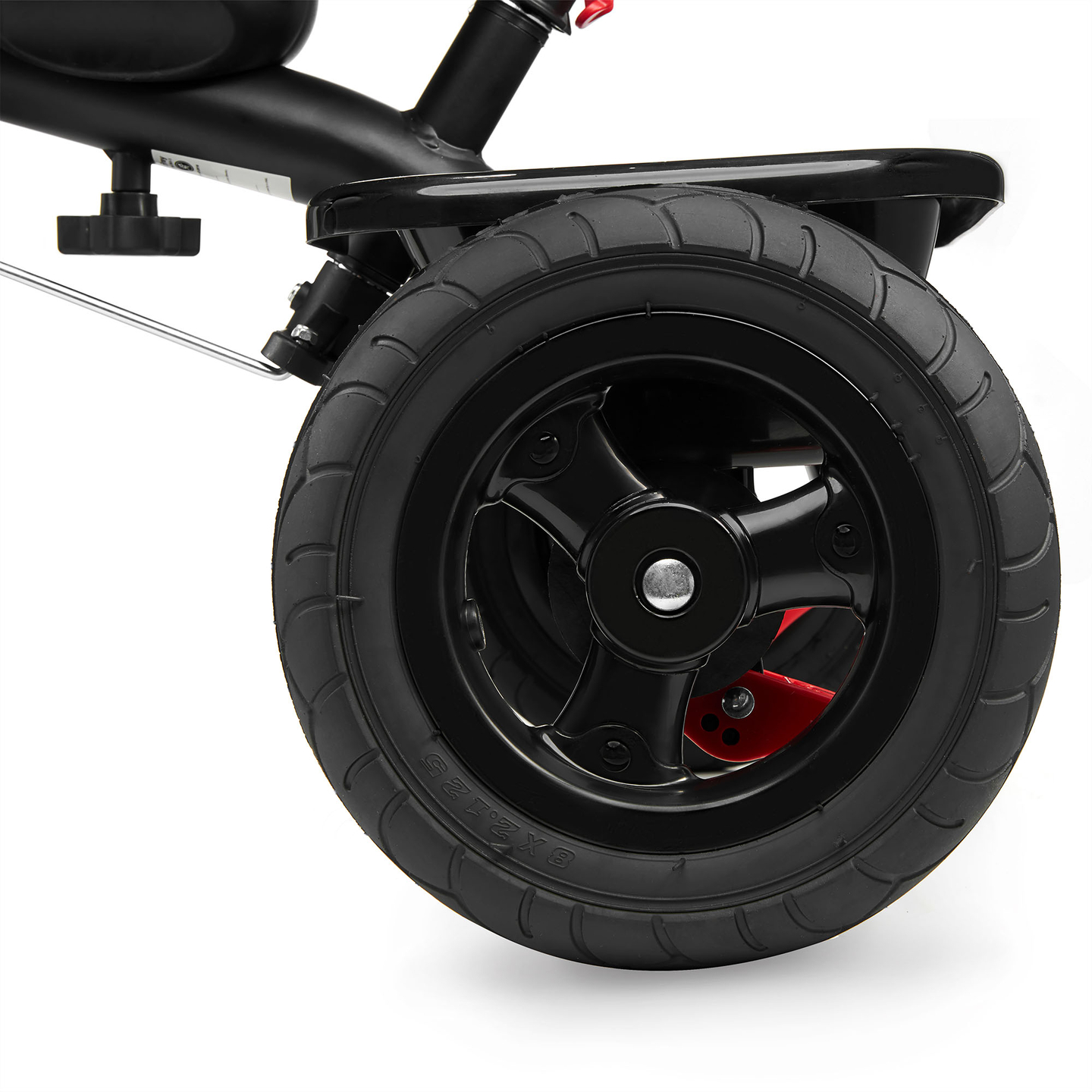 Triciclo per bambini 1-4 anni - TOBI FREY - colore grigio - girevole - ruote pompate + spingitore