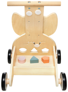 Passeggino multifunzionale in legno - spingi - passeggino con blocchi - Gufo