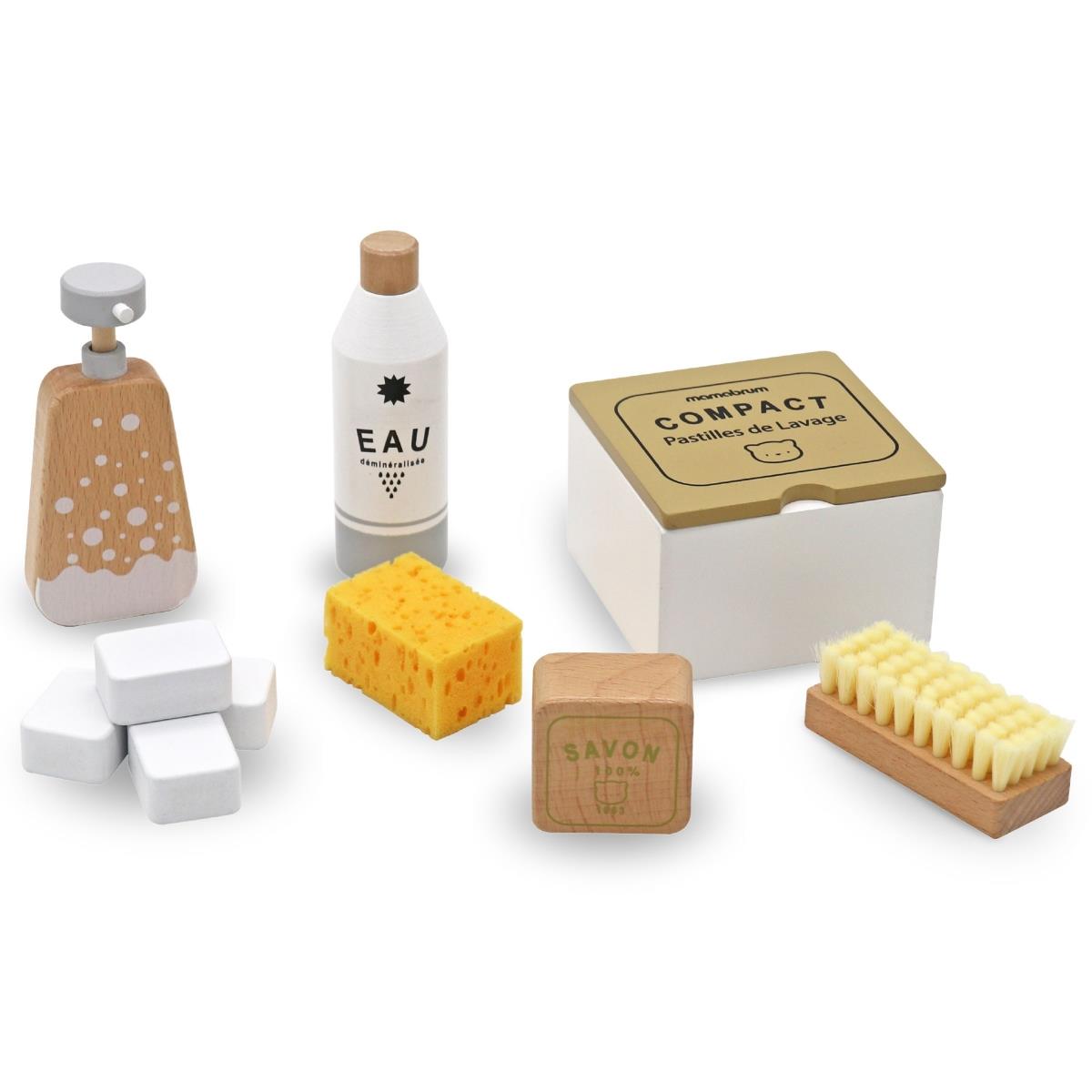 Set di pulizia in legno per bambini - 10 articoli