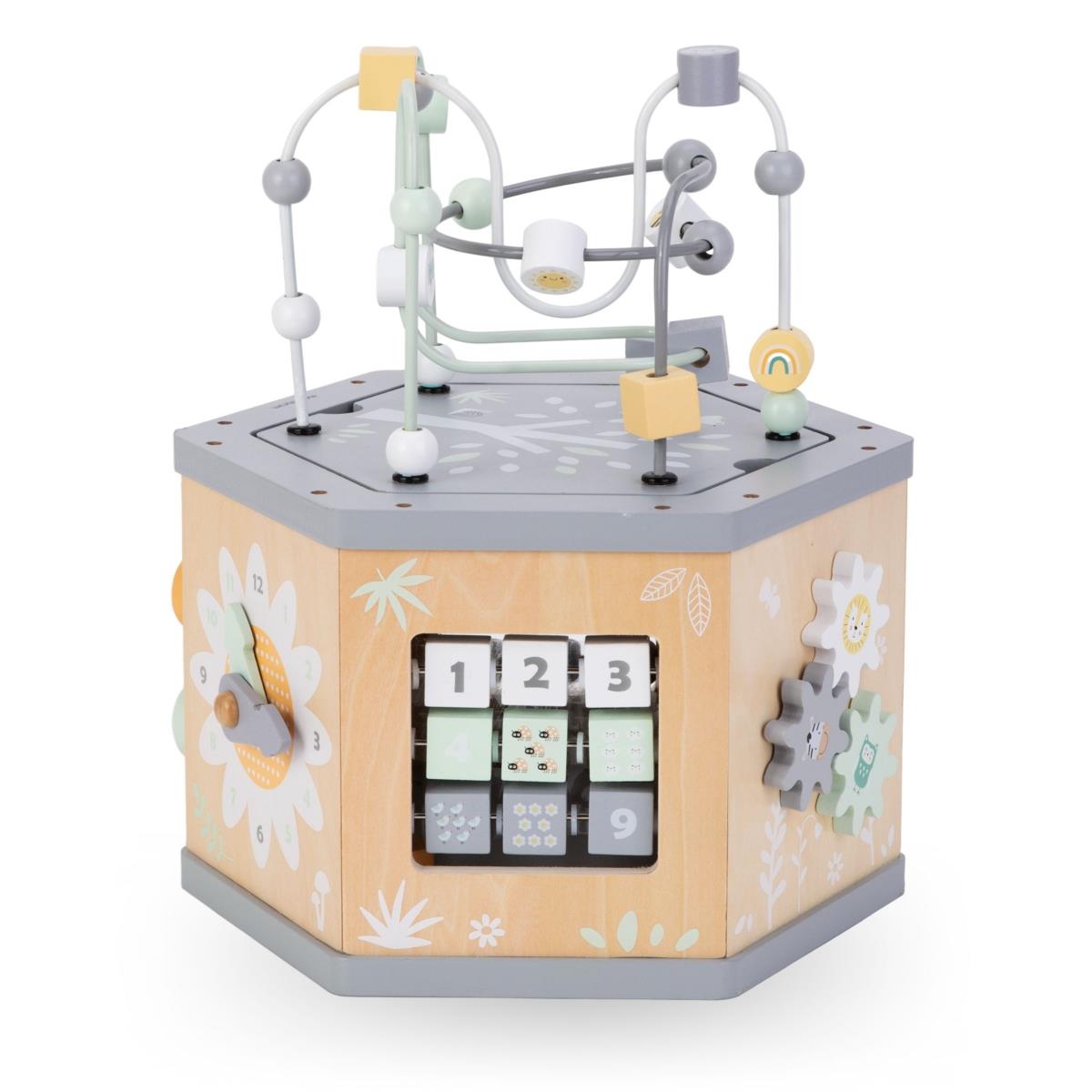 Cubo educativo interattivo in legno 7 in 1 - anello motore