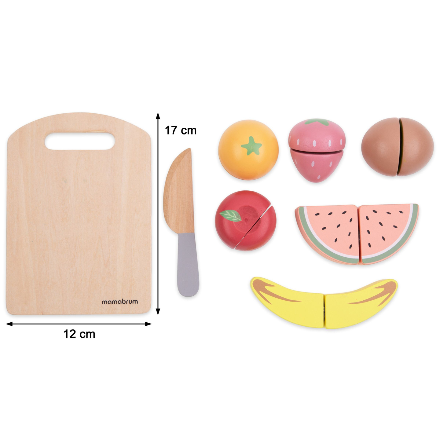 Set di frutta da taglio in legno