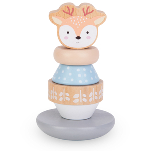 Set di giocattoli in legno - intreccio colorato, piramide Deer, selezionatore Penguin