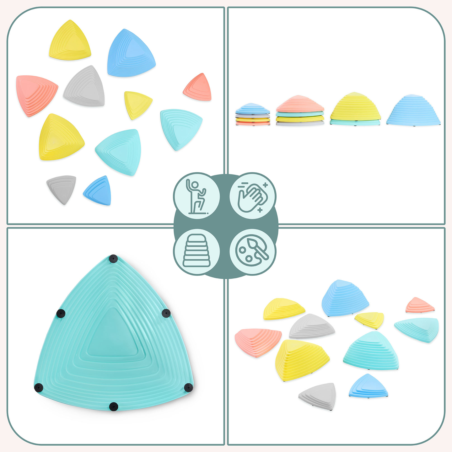 Pietre di bilanciamento colorate - 11 pezzi