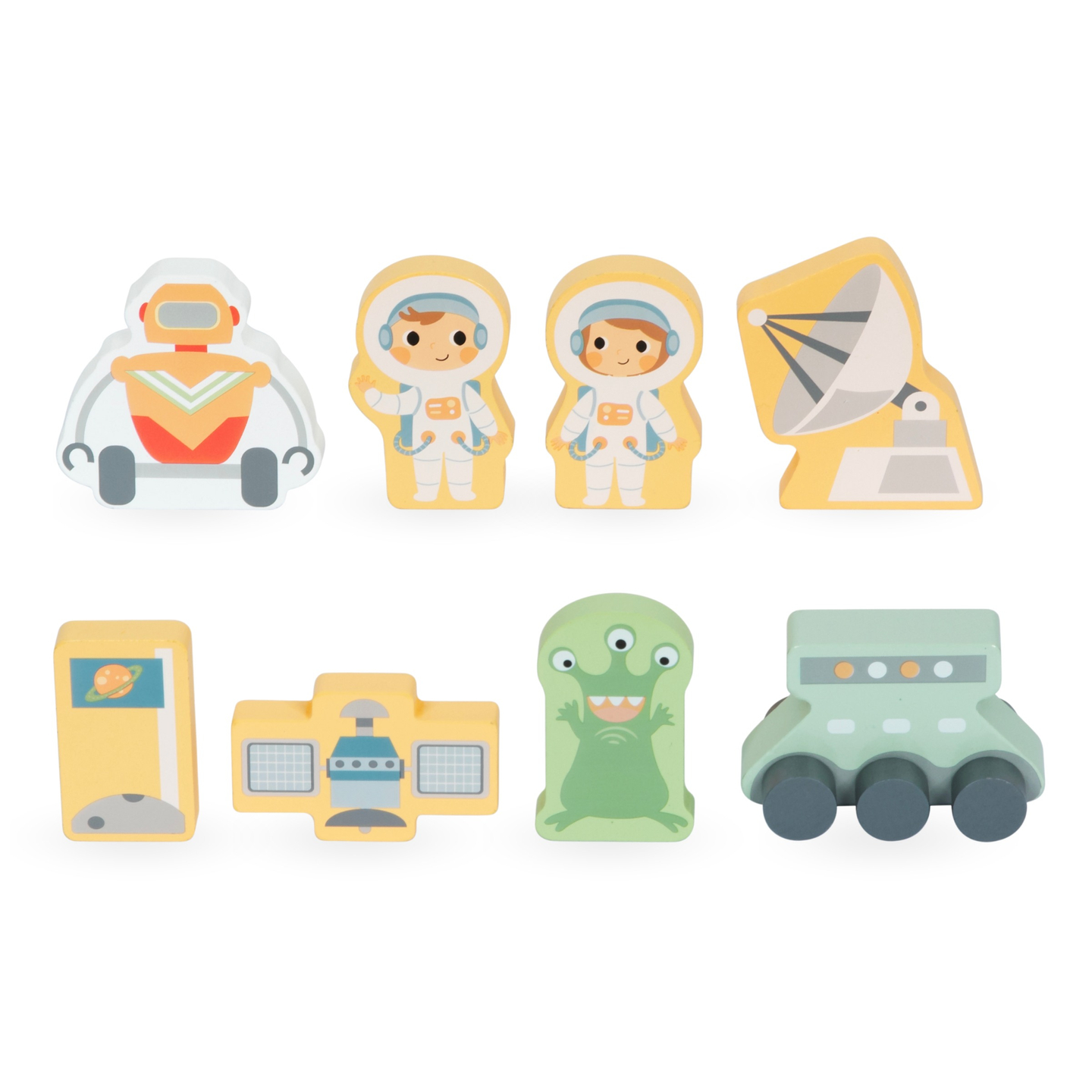 Grande razzo spaziale in legno con ascensore e accessori - XXL