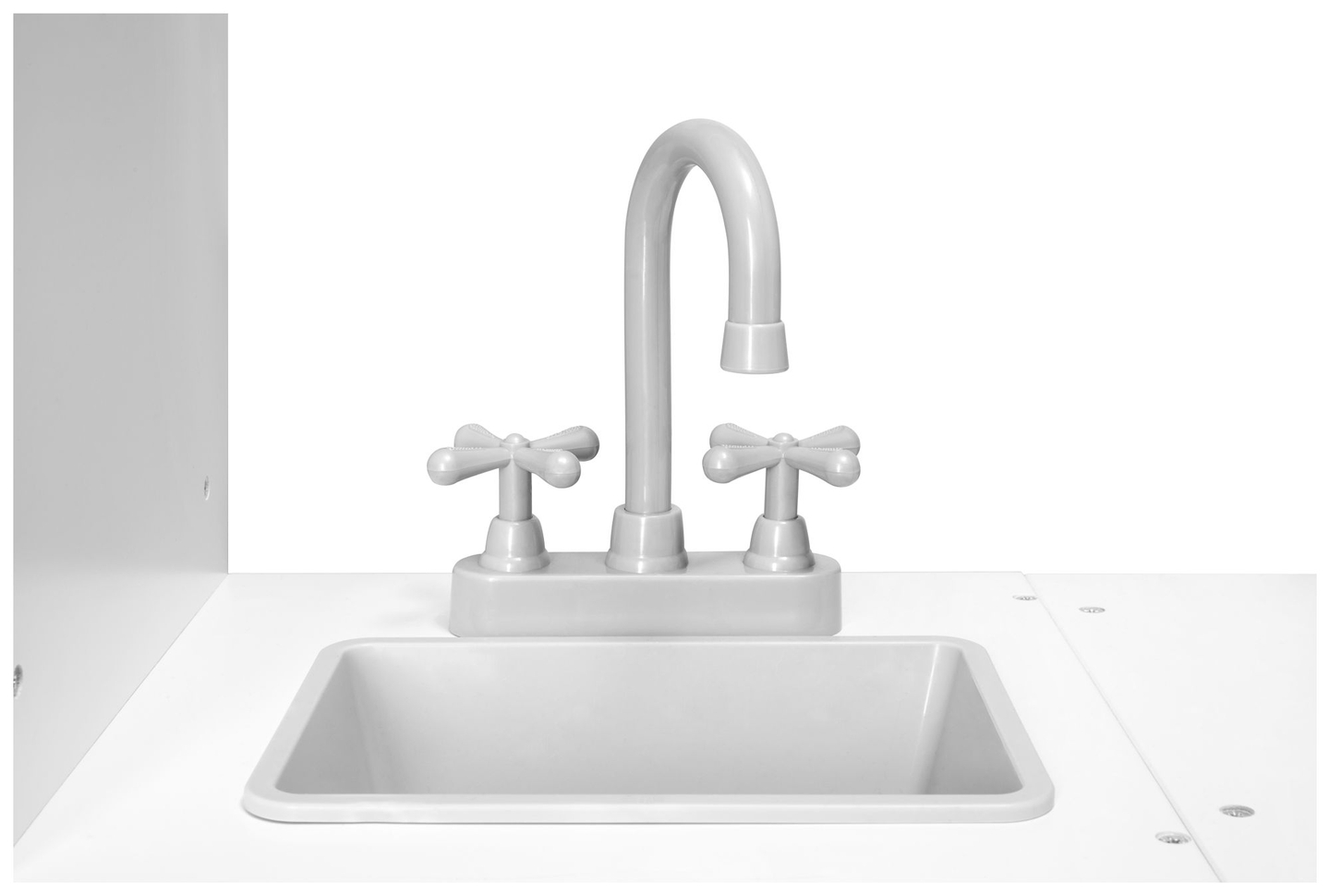 Cucina ad angolo in legno XXXL con frigorifero, forno, lavatrice, grembiule e accessori