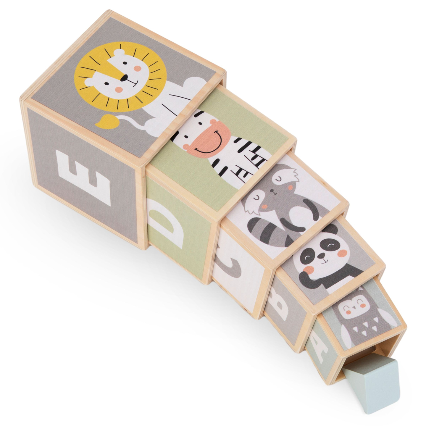 Torre di legno - smistatore di forme numeri alfabeto animali