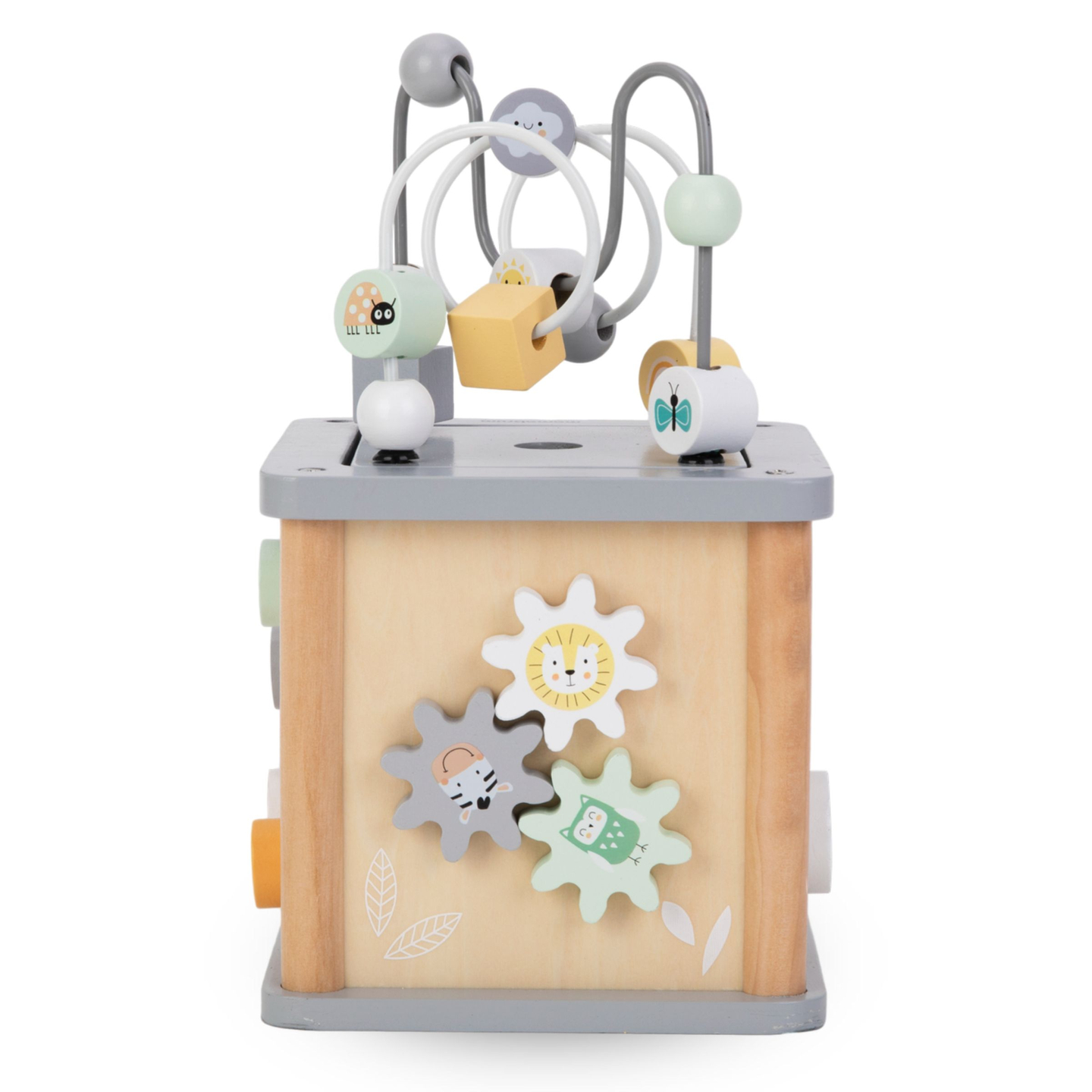 Cubo didattico Montessori in legno - anello motorio