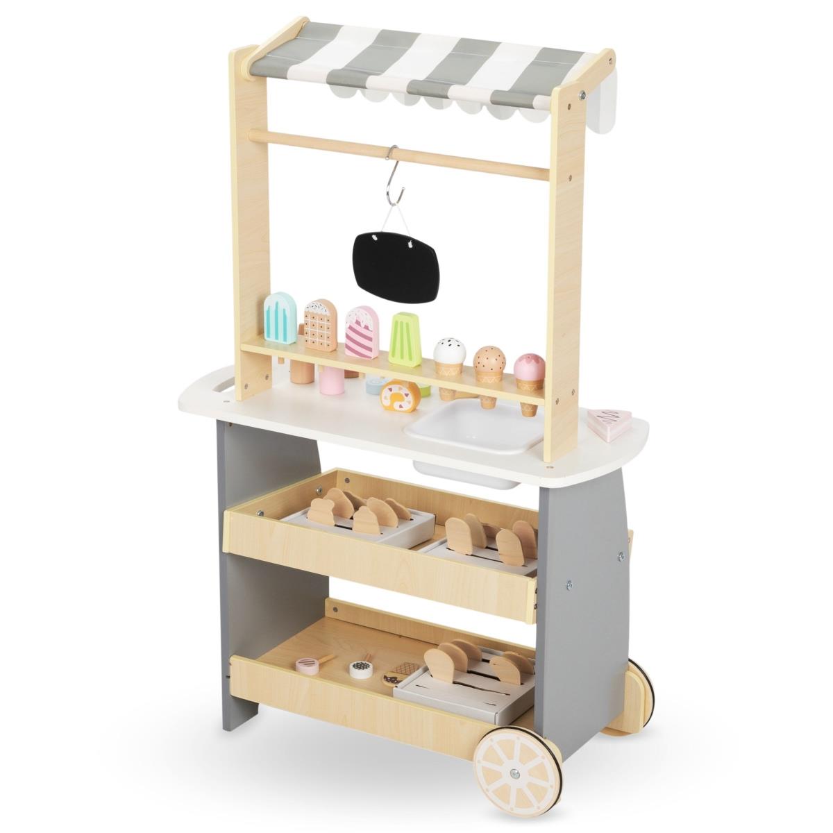 Gelateria in legno su ruote - carrello gelato