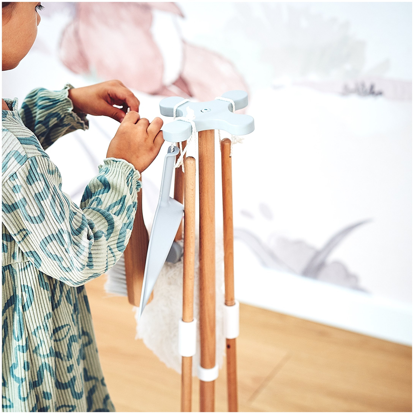 Set di pulizia in legno