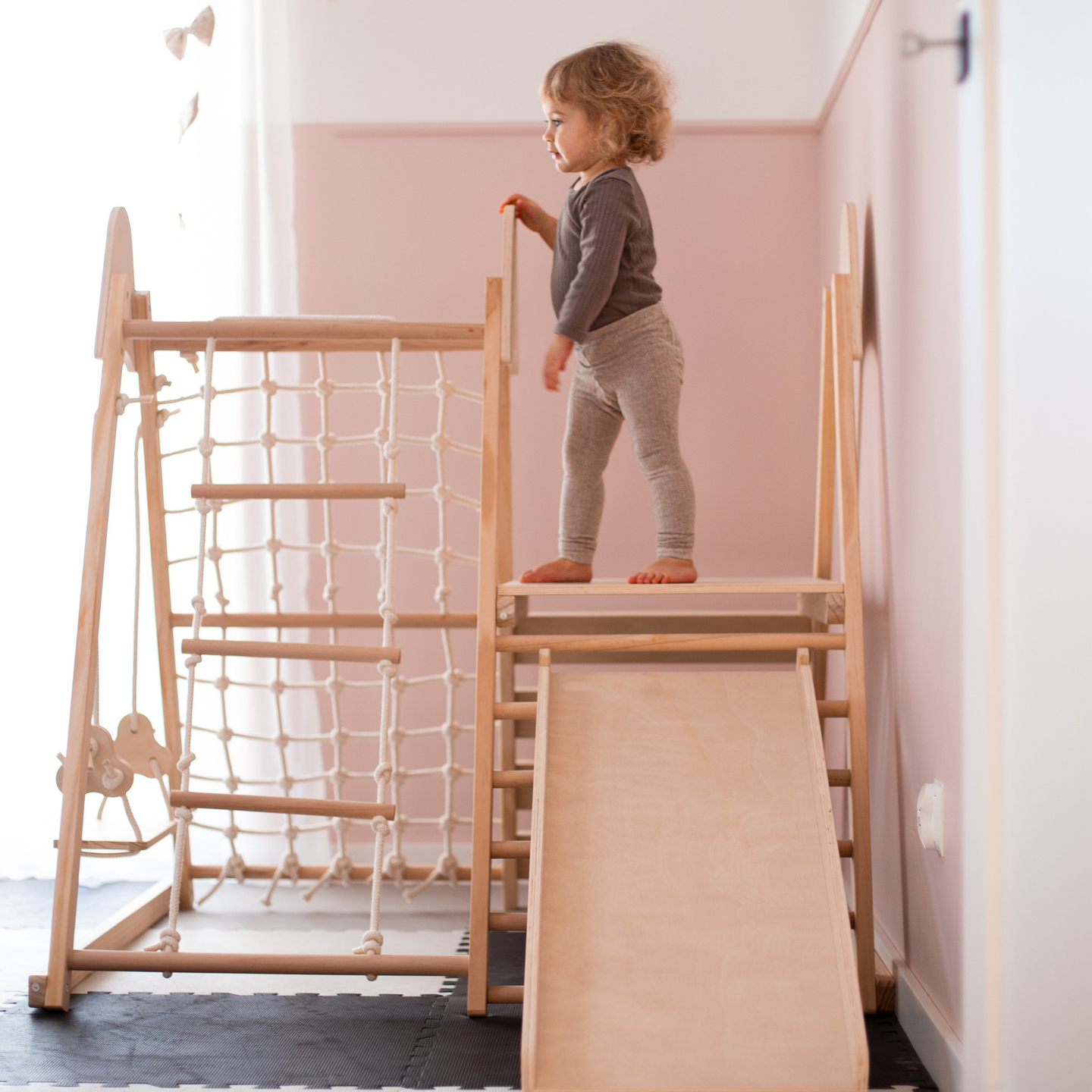 Parco giochi in legno XL 5in1