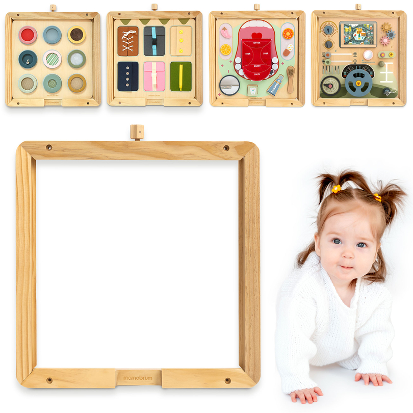 Cornice da parete in legno - per il montaggio delle lavagne didattiche Mamabrum