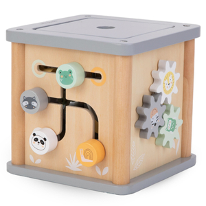 Cubo didattico Montessori in legno - anello motorio