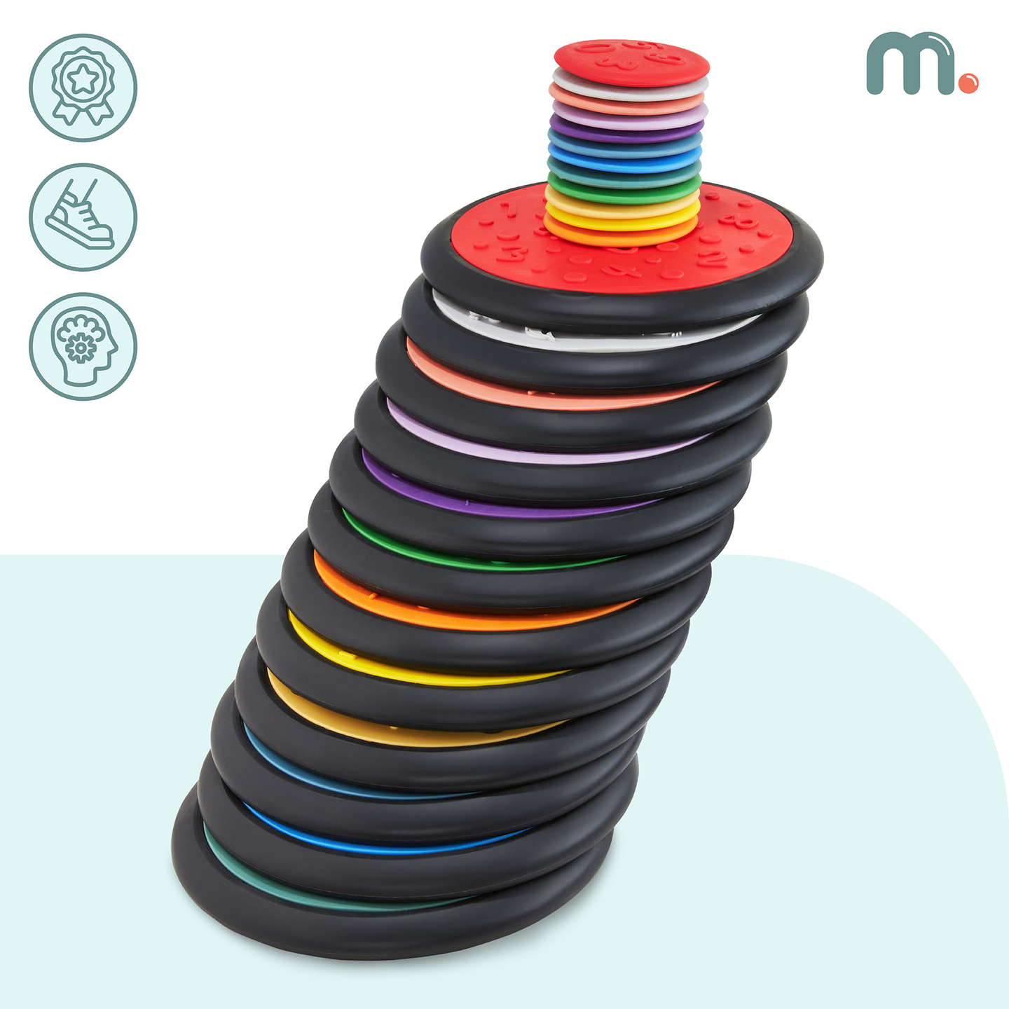 Dischi sensoriali colorati per bambini - 24 pezzi