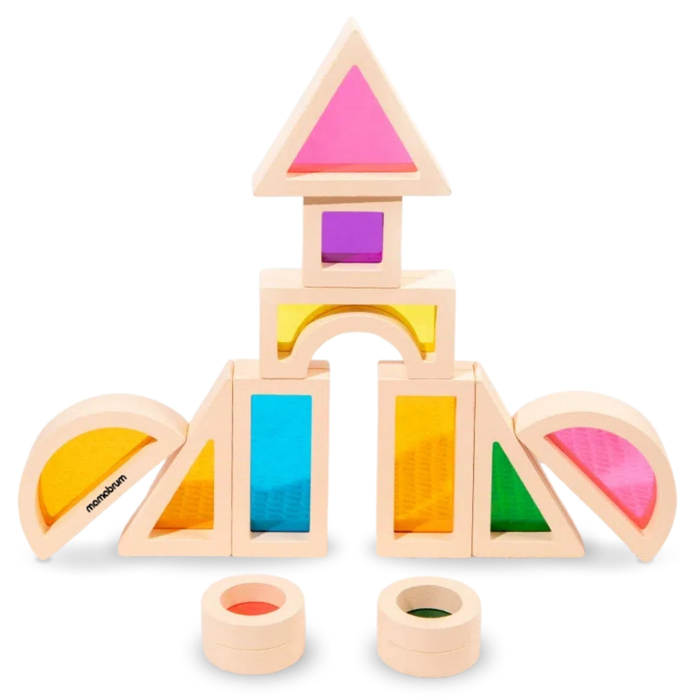 Blocchi di legno arcobaleno - 25 elementi