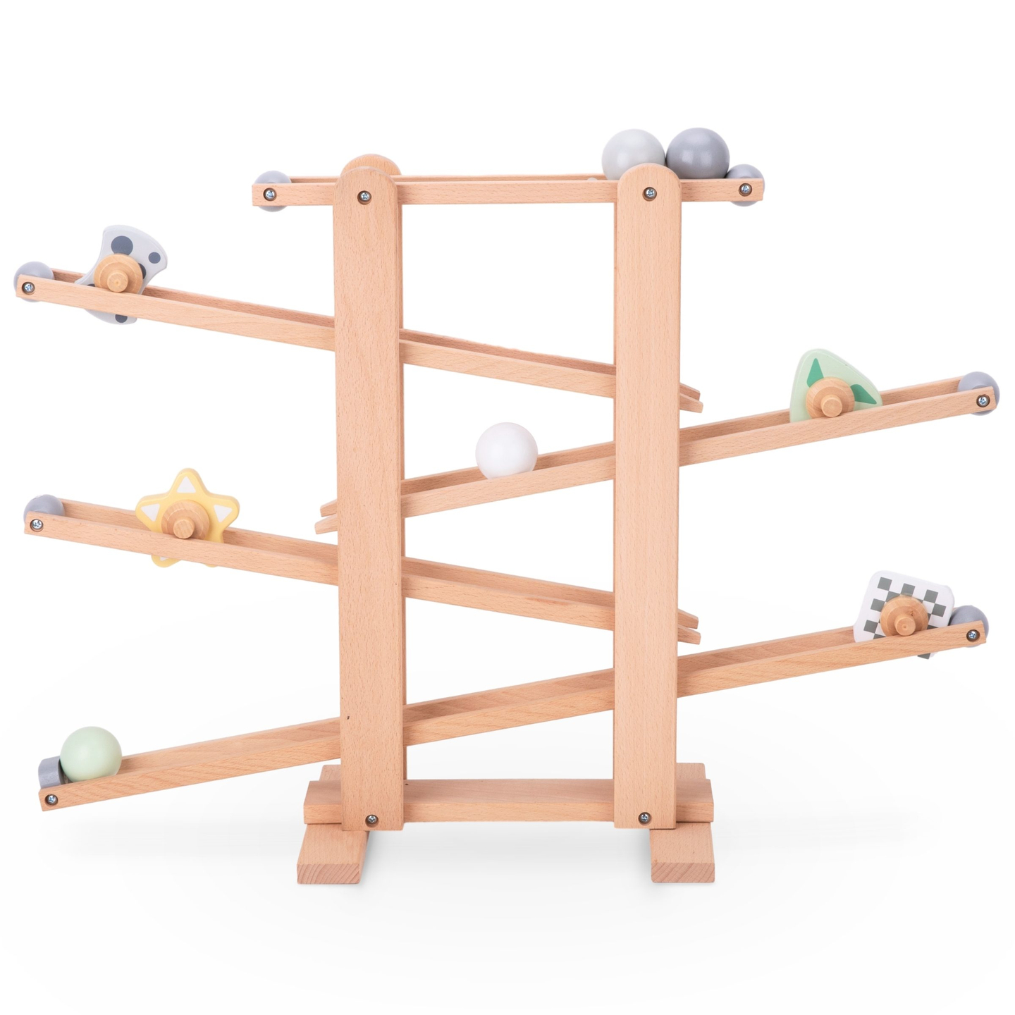 Ampio vicolo cieco in legno - scivolo con elementi rotanti