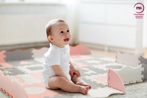 Tappetino in schiuma XL 150 x 150 x 1 cm con bordi - schiuma EVA - rosa