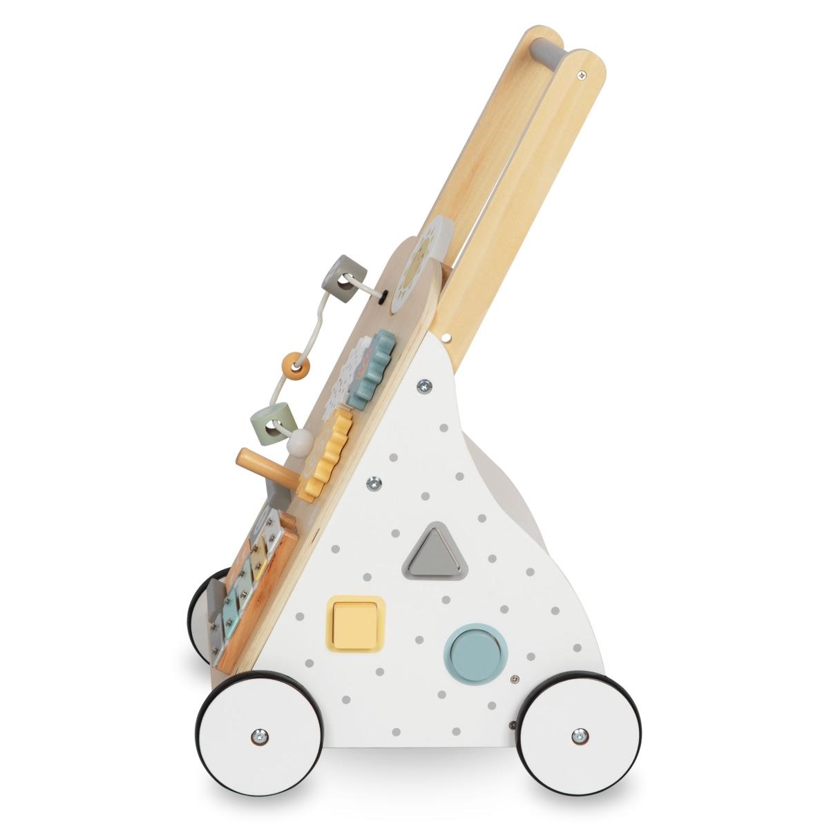 Deambulatore educativo in legno 8in1 / spingi-bimbo - tavola manipolativa