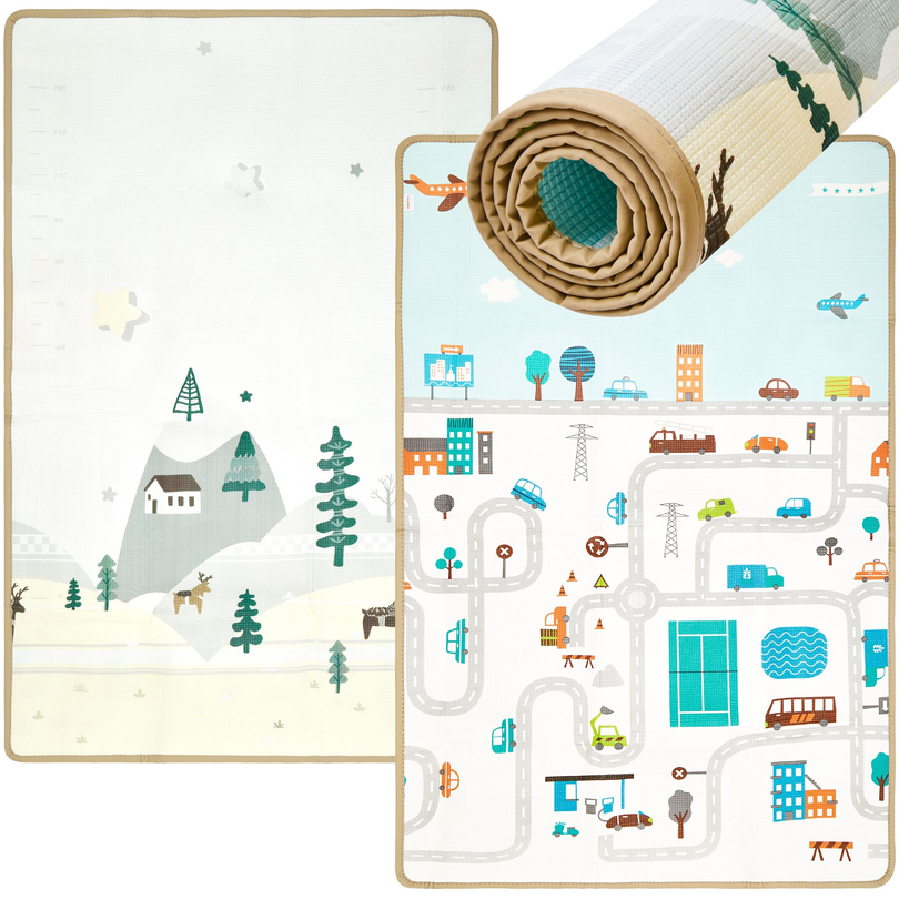 Tappetino bifacciale in schiuma - paese delle fate / città d'inverno