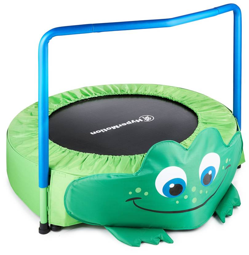 Frog - mini trampolino per bambini - con maniglia - 50 kg max - 91 cm - per casa e giardino