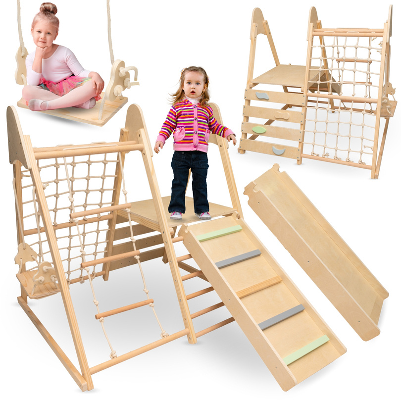 Parco giochi in legno XL 5in1