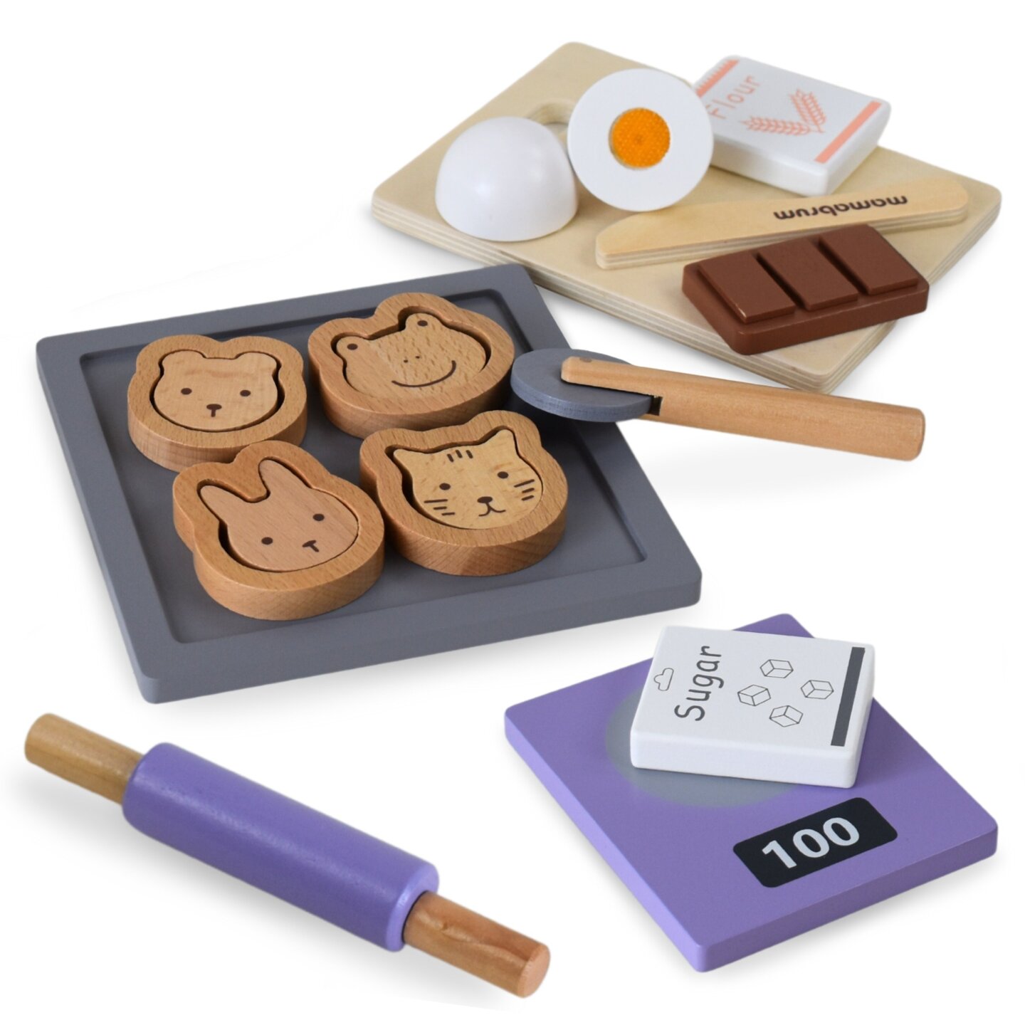 Set da forno per biscotti in legno