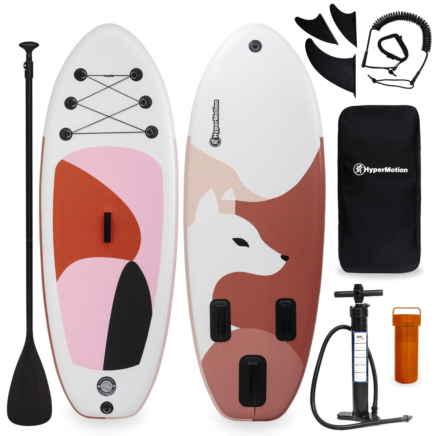 Tavola SUP gonfiabile per bambini Stand Up Paddle 215 cm con pagaia - HyperMotion WAVE BOOST PINK 215